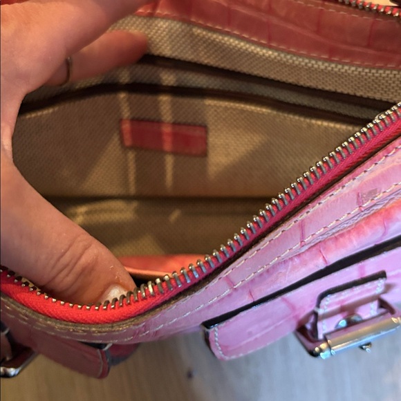 Dooney & Bourke Coral Crocodile-Embossed Shoulder Bag - Picture 2 of 3